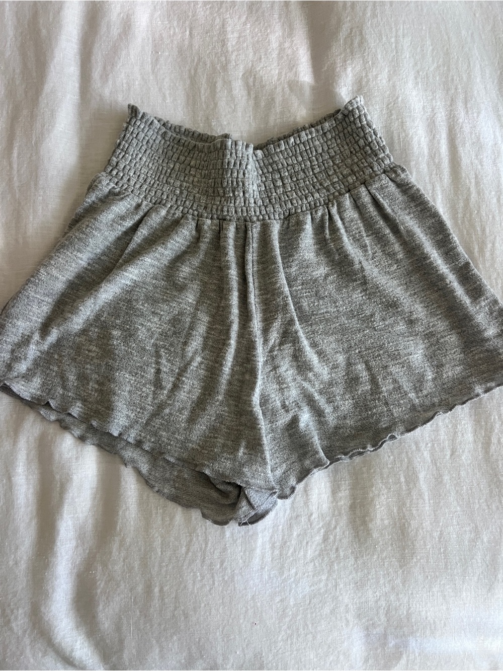 Z Supply Gray Smocked Waist Lounge Shorts Medium NWOT